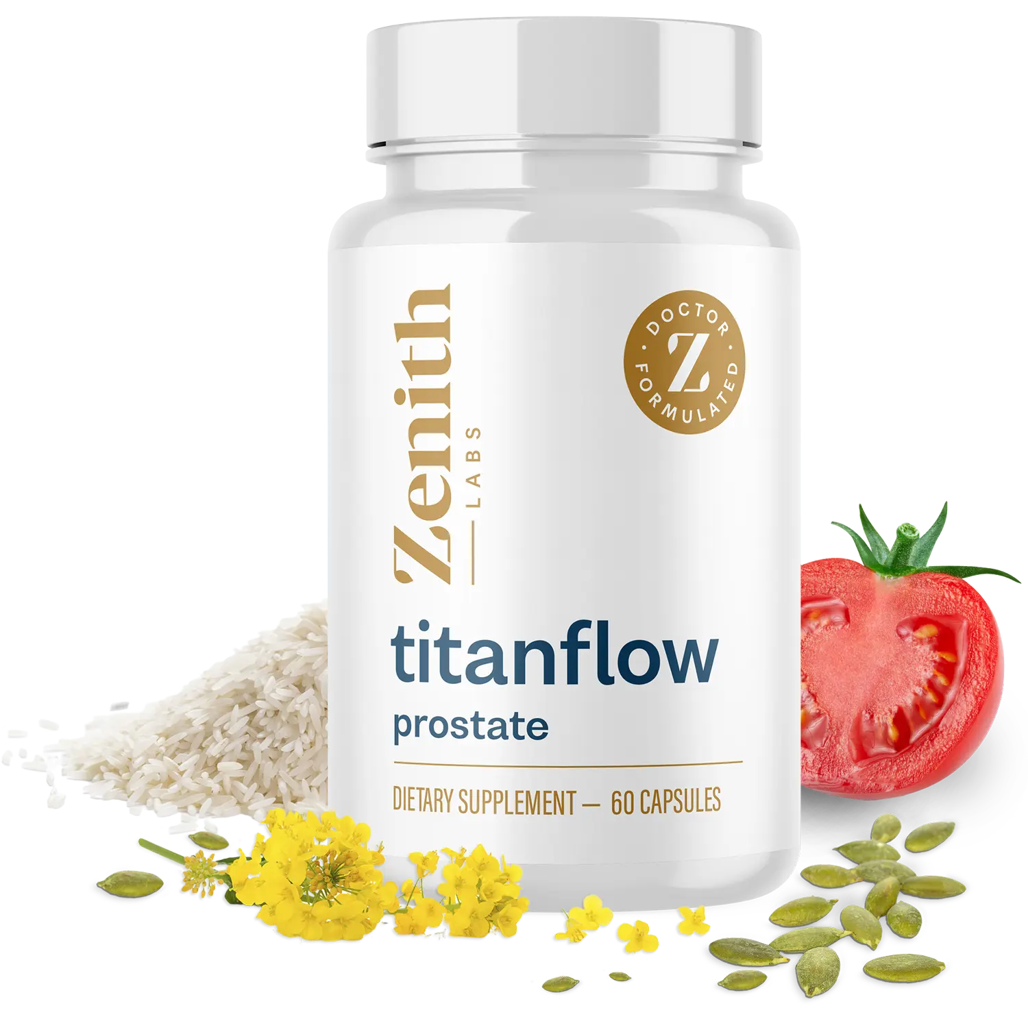 Titanflow single bottle plus tomato and seeds